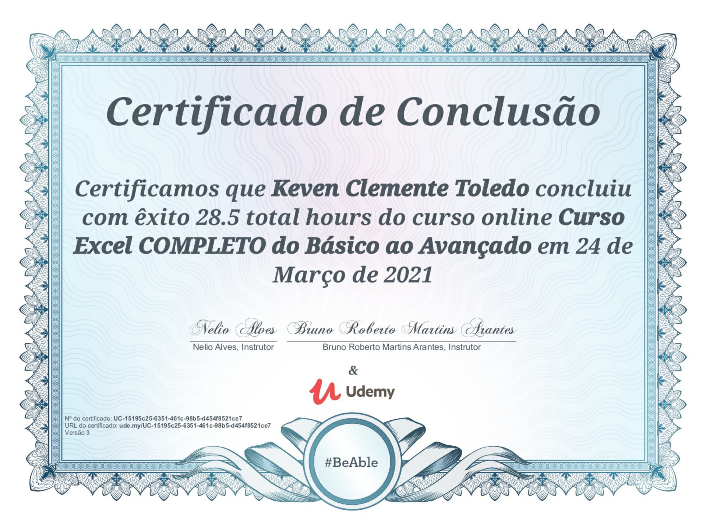 Certificado Excel Avançado